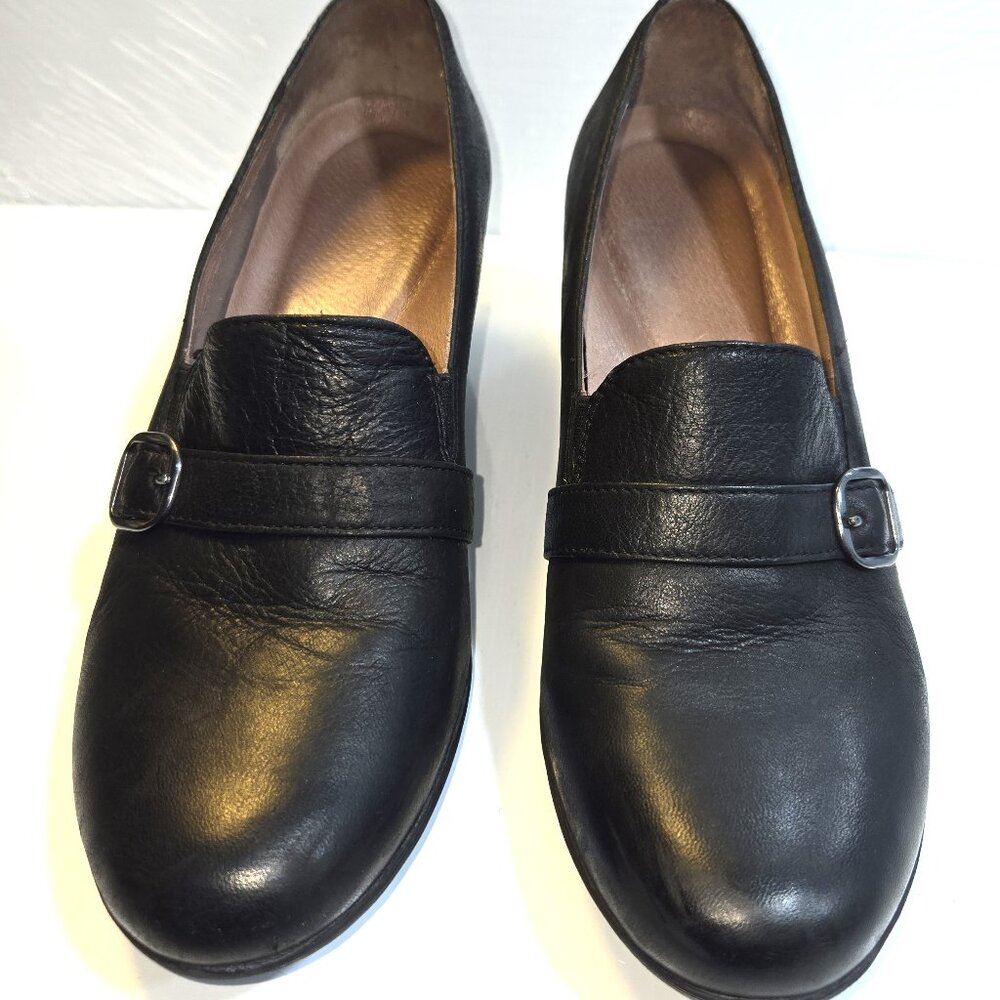 Dansko Rosewell Collection Women's Black Leather Comfort Loafers Size 8 EU 39